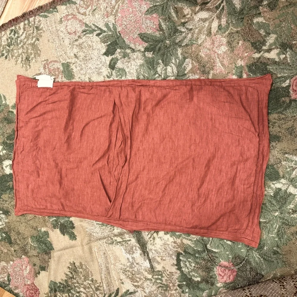 Pottery Barn Kind Size Belgian Flax Linen Diamond Quilted Sham 36” x20”